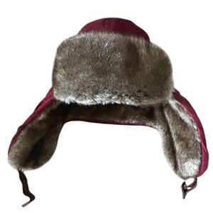 Original Penguin Trapper Hat Faux Fur Cabincore Ski Lodge Winter Streetwear L/XL